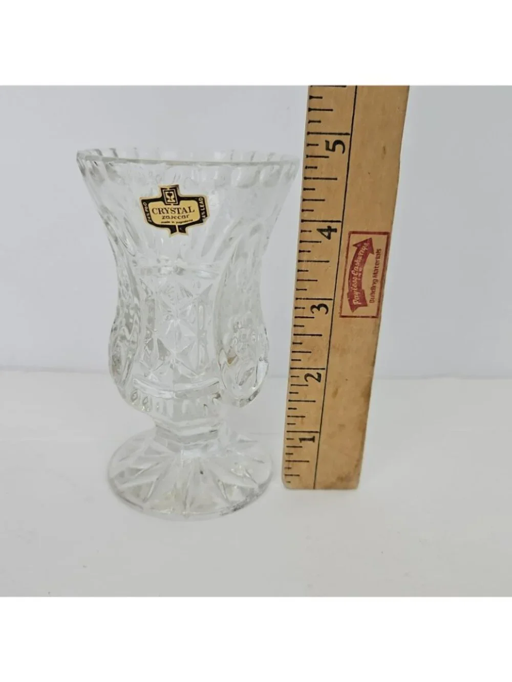 Vintage Forever Zajecar Crystal 24% Lead Bud Vase Style 302122 Yugoslavia NIB